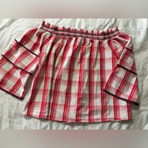 Crown & Ivy Pink and White Cotton Top